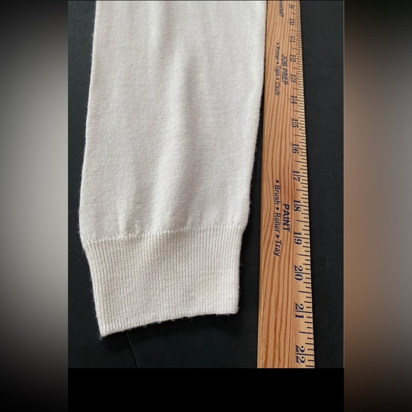 Paolo Valenzi wool blend women’s sweater men’s Ivory, L, Mock neck - Picture 6 of 11